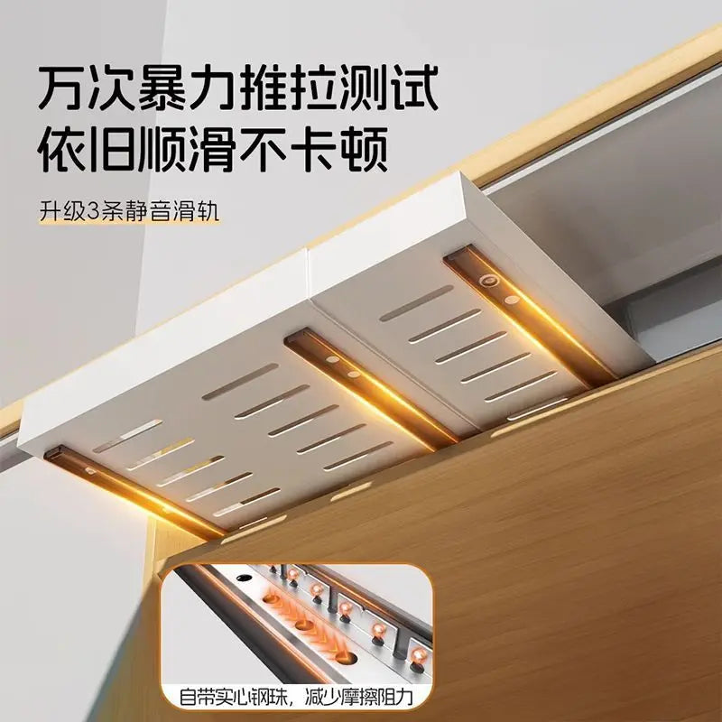 Kitchen Cabinets, Inner Pull-out Slide, Non-punching, Retractable Storage Shelves for Dishes, Seasonings, Drawers, Pull Baskets